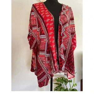 Boho Style Open Front Poncho